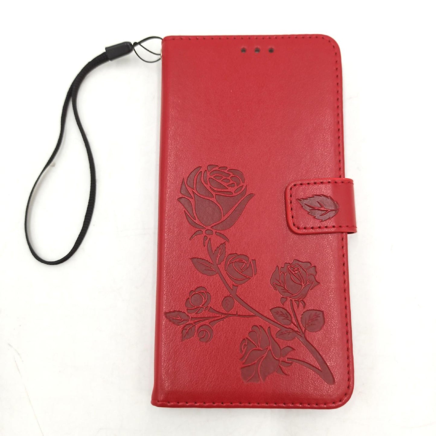 YIKLA Hülle Smartphone Zubehör Xiaomi Redmi 10 Kartenfach Magnetverschluss Standfunktion Tasche Rot