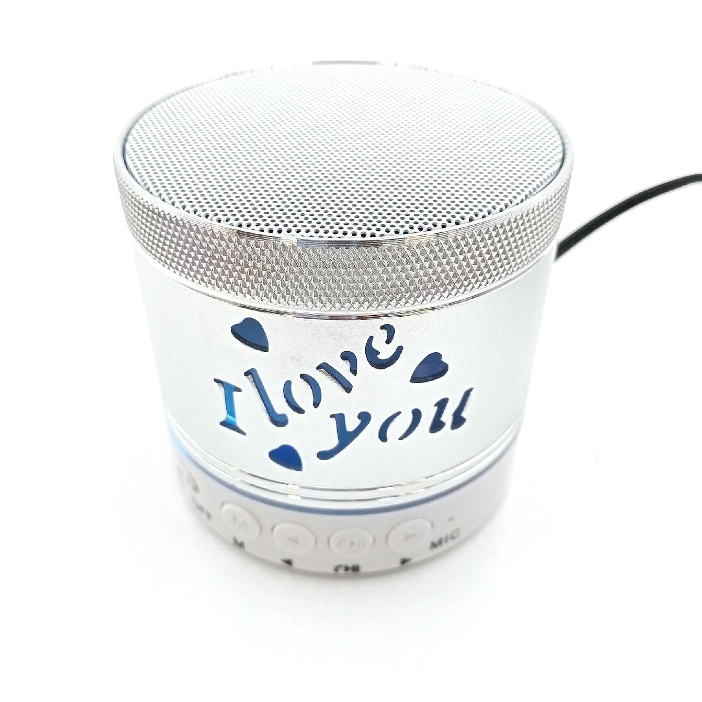 N98KN Bluetooth Lautsprecher Elektronik Mini Bluetooth Lautsprecher TWS kabellos Strand Dusche Silberfarben