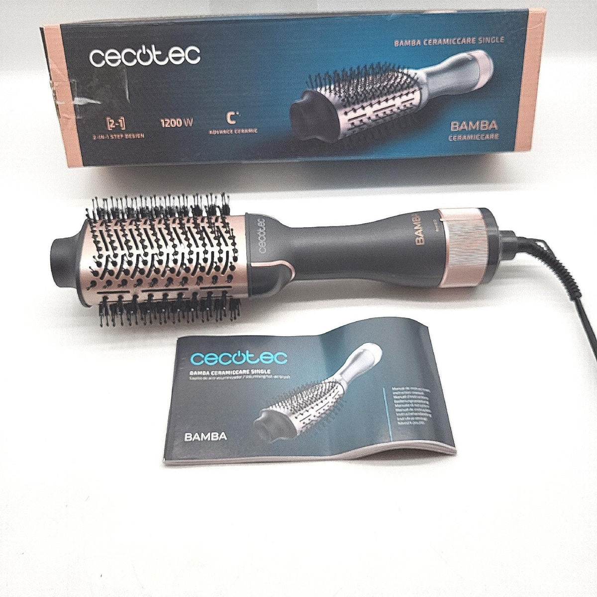 Cecotec Luftbürste Haarpflege Elektronik Bamba CeramicCare 1200 Watt Leistungs
