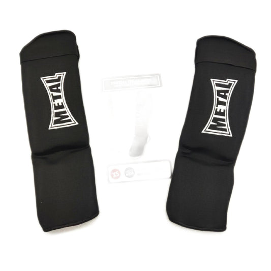 Metal Boxe Schienbeinschoner Kampfsport Schutzbekleidung XS Schwarz Stabilität