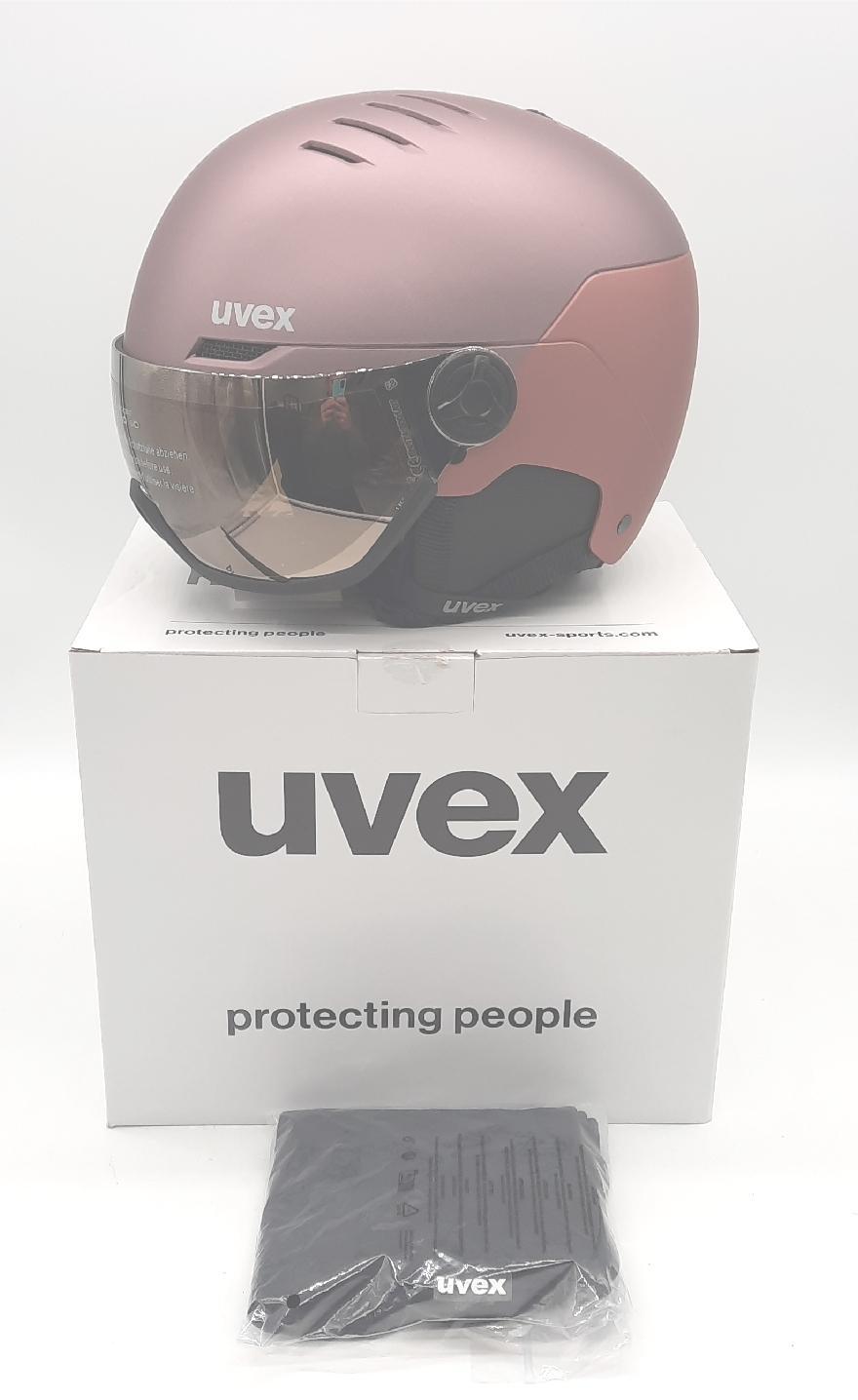 Uvex Skihelm Schutz Helme Wanted Visor Bramble Stilvoll und sicher für Sport Enthusi