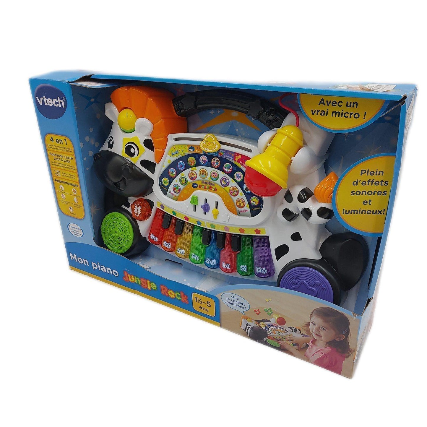 VTech Jungle Rock Zebra Keyboard Französische Version Bildungsspielzeug Kinder Lernspaß Toy Story