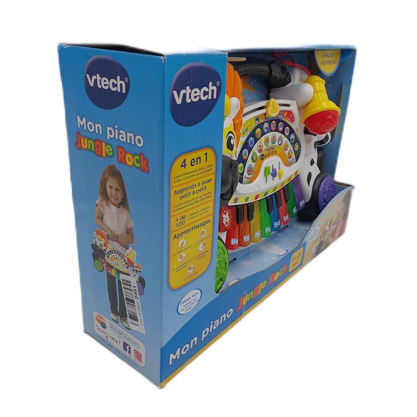 VTech Jungle Rock Zebra Keyboard Französische Version Bildungsspielzeug Kinder Lernspaß Toy Story