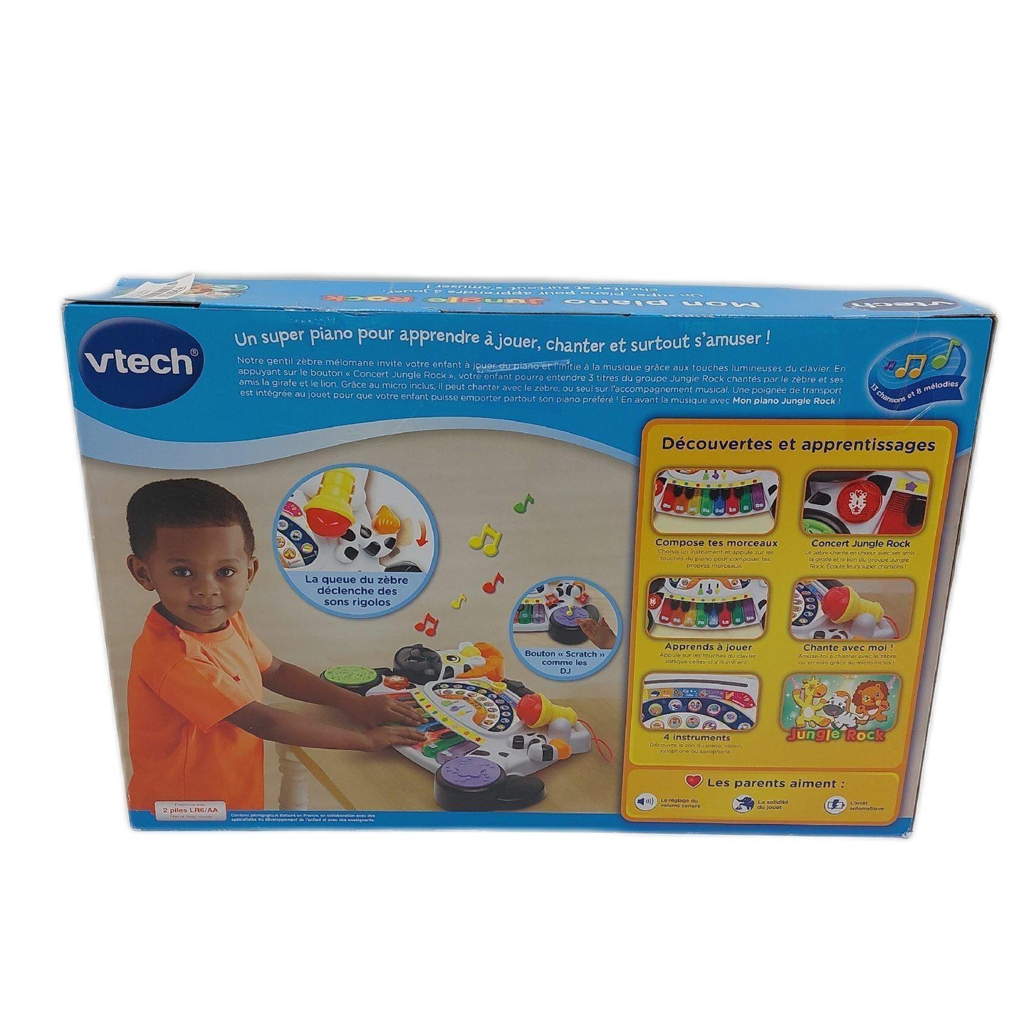 VTech Jungle Rock Zebra Keyboard Französische Version Bildungsspielzeug Kinder Lernspaß Toy Story
