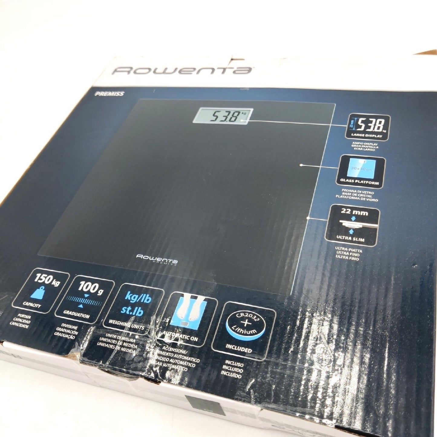 Rowenta BS1400 Premiss elektronische Personenwaage bis zu 150 kg Gewicht Waage Badzimmer digital