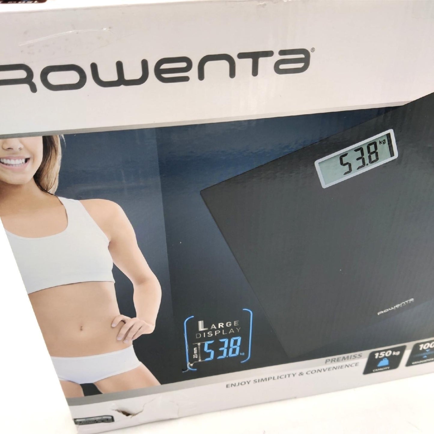 Rowenta BS1400 Premiss elektronische Personenwaage kg150 Gewichtskontrolle Waage Digital Scale Display