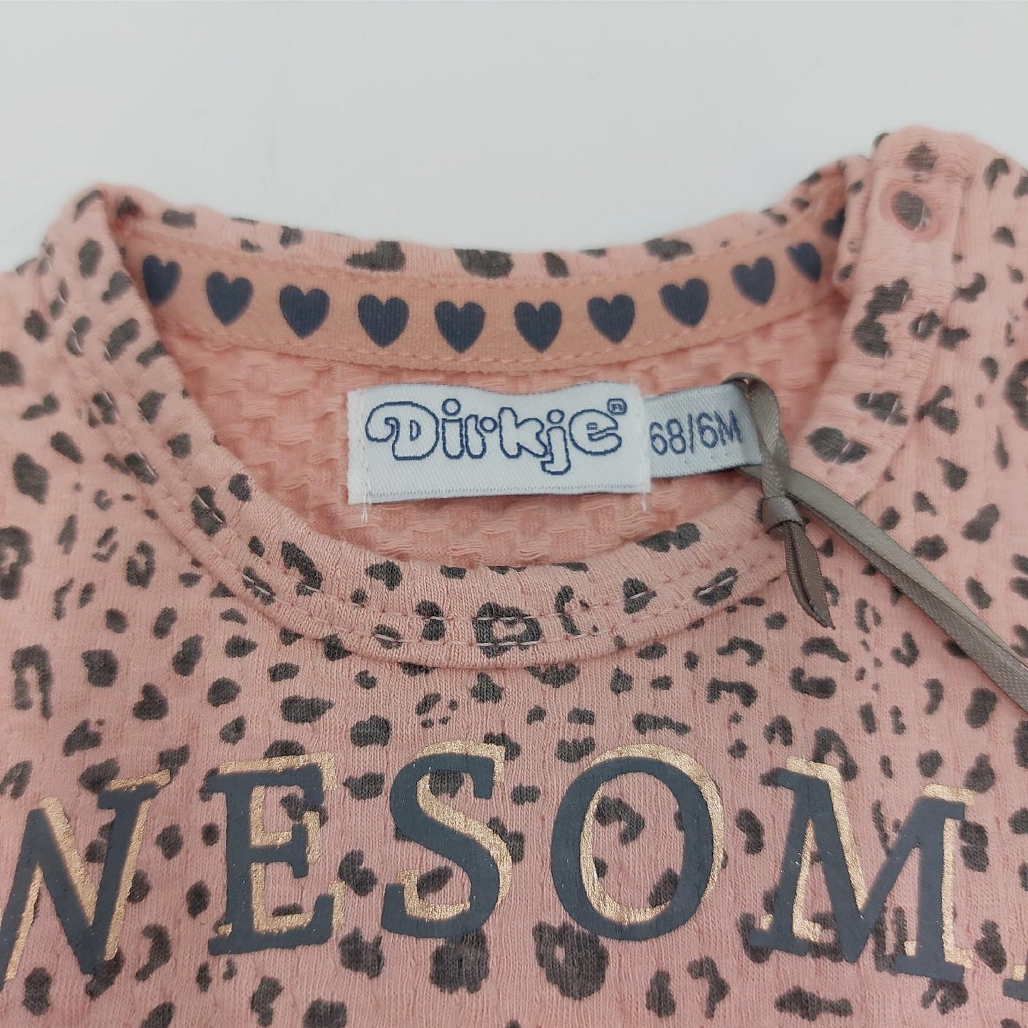 Dirkje - Girls 2-piece Babysuit - Baby Clothes - Cotton - Soft Cotton - Set - Old Pink - Size 68
