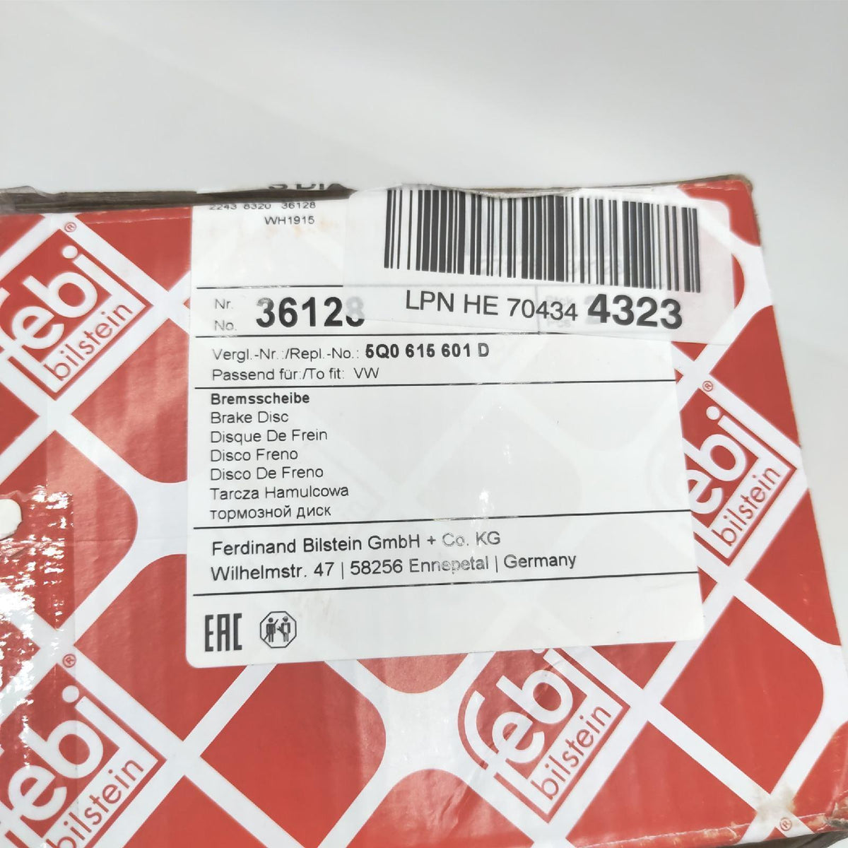Febi Bilstein Bremsscheibensatz Bremsen 36128 Ersatzteile für Auto und