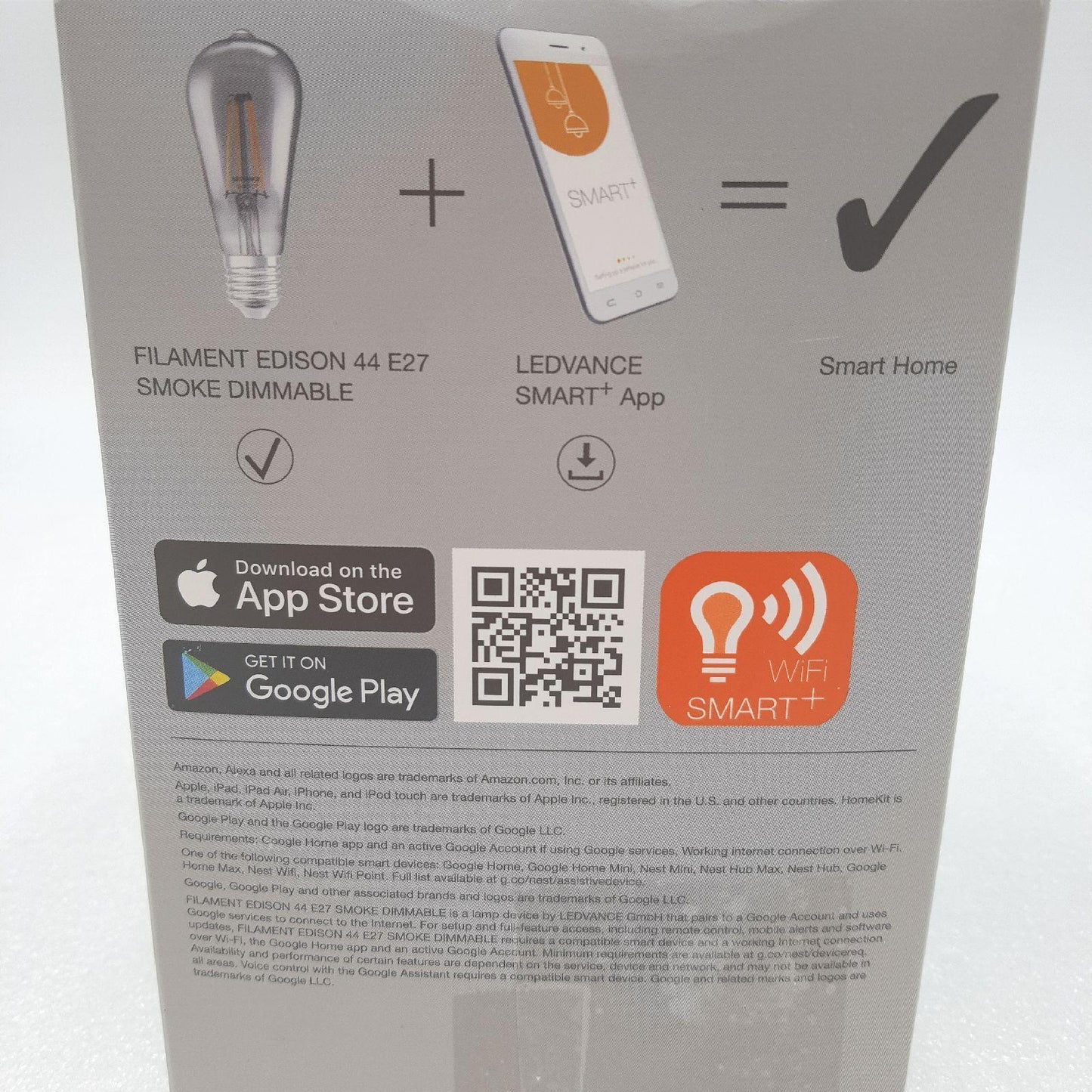 LEDVANCE Smarte LED-Lampe Wifi Technologie Sockel E27 Dimmbar Warmweiß 2500K (16,99)