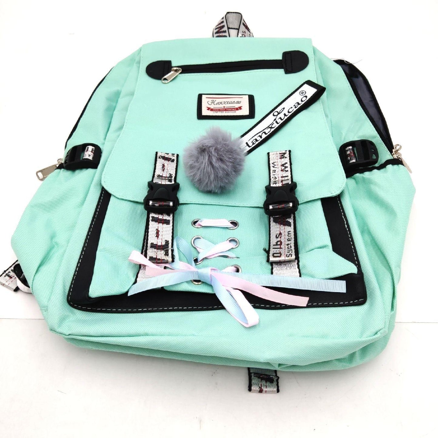HANXIUCAO Schulrucksack Schulranzen Schultasche Verschlossen USB Ladeansch