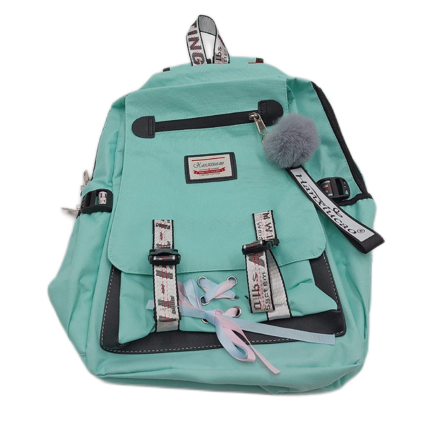 HANXIUCAO Schulrucksack Schulranzen Schultasche Verschlossen USB Ladeansch