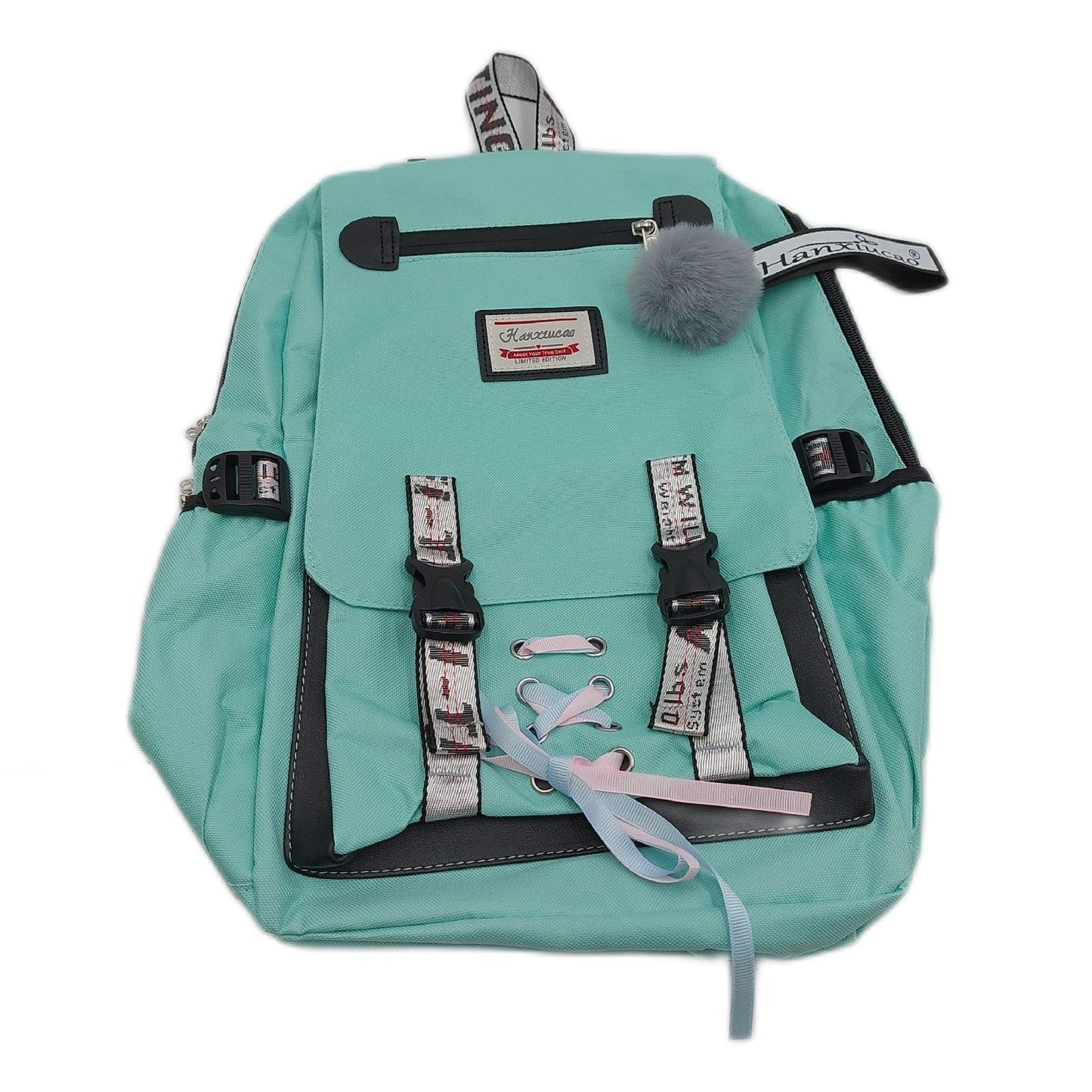 HANXIUCAO Schulrucksack Schulranzen Schultasche Verschlossen USB Ladeansch