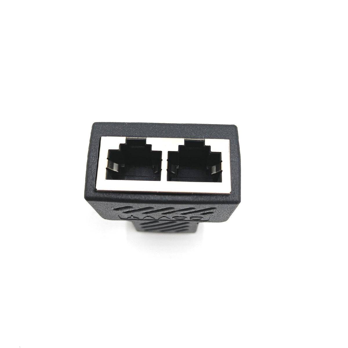 COVVY RJ45 weiblicher Steckverbinder für 1 bis 2 Port Cat 5/Cat 6 LAN Kabel Dual Connector Adapter Buchse 1 Stück  Schwarz