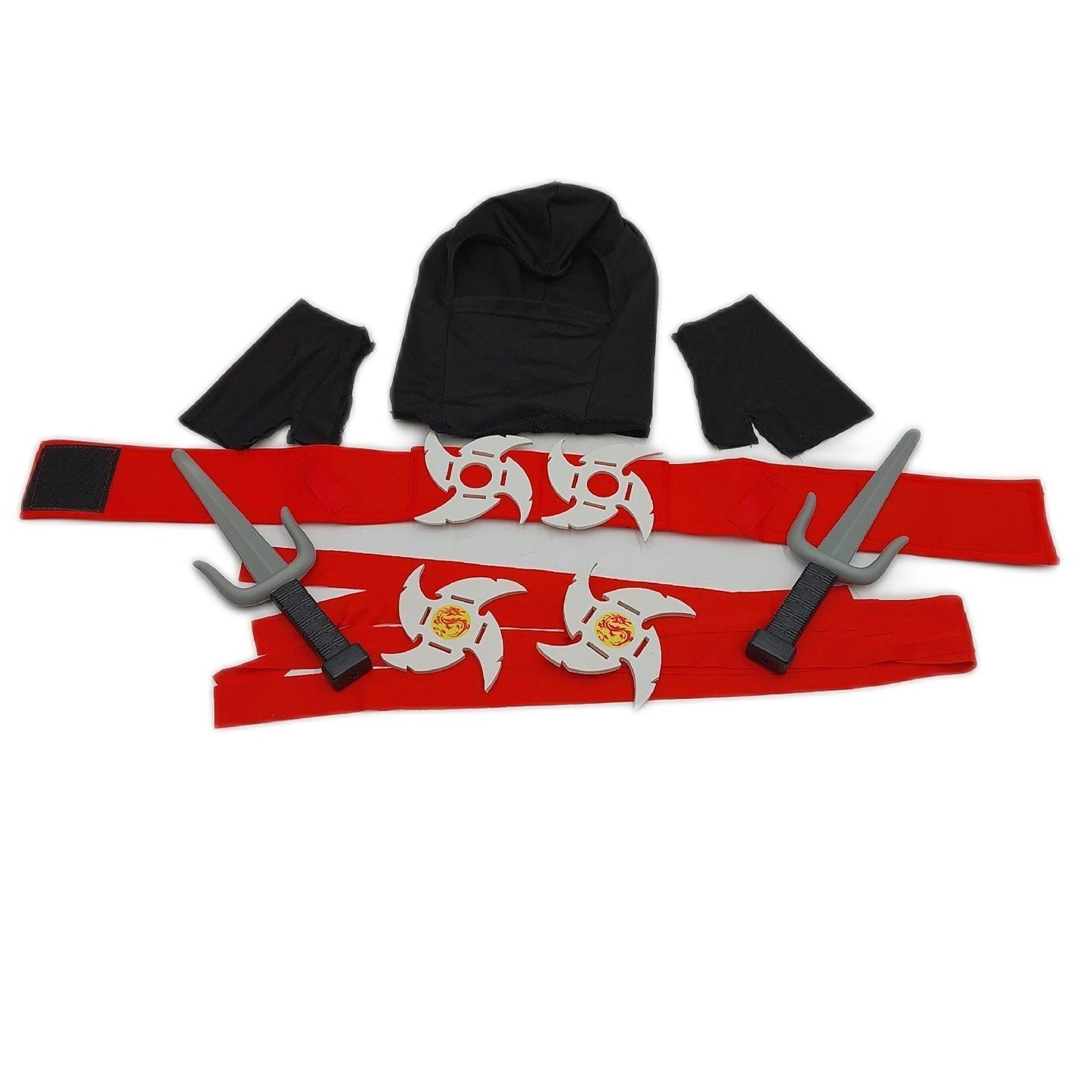 Aomig Kinderkostüm Halloween Kleidung Ninjaanzug Schwarz Jungen Mädchen Ninjasterne