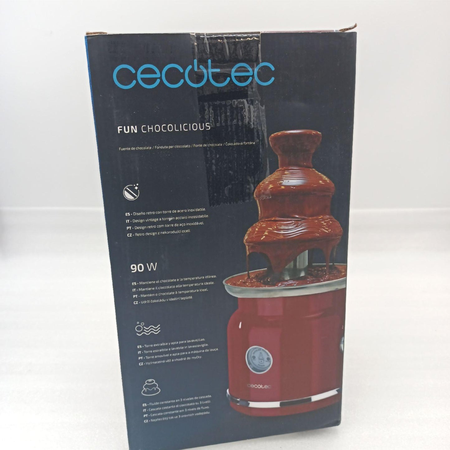 Cecotec Schokoladenbrunnen Küchengeräte Retro Turmdesign Chocolicious Genuss Erlebnis