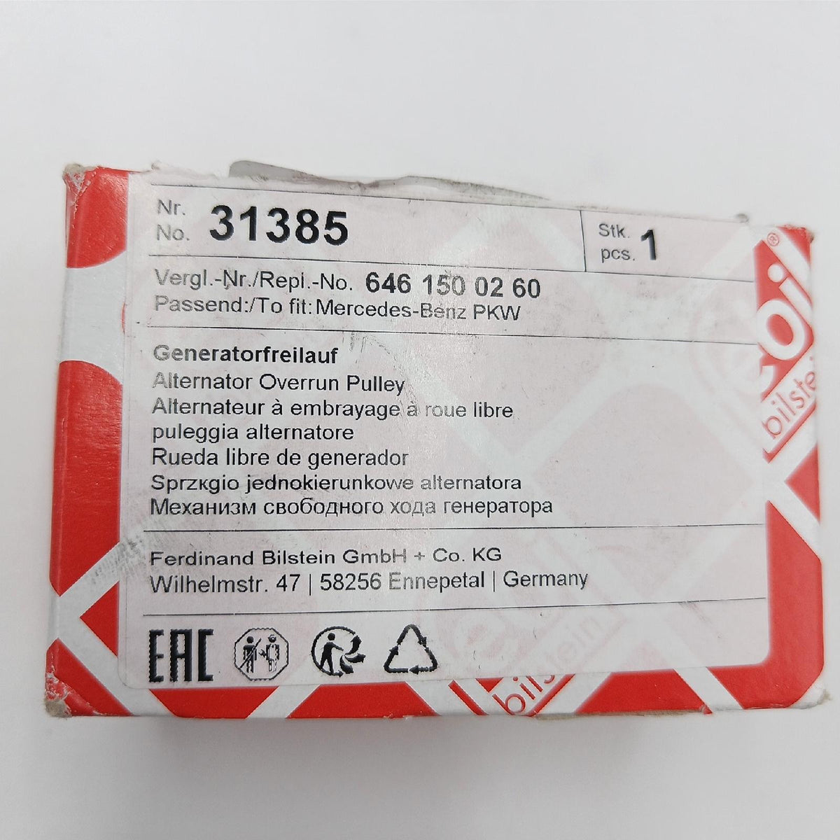febi bilstein 31385 Generatorfreilauf  1 Stück