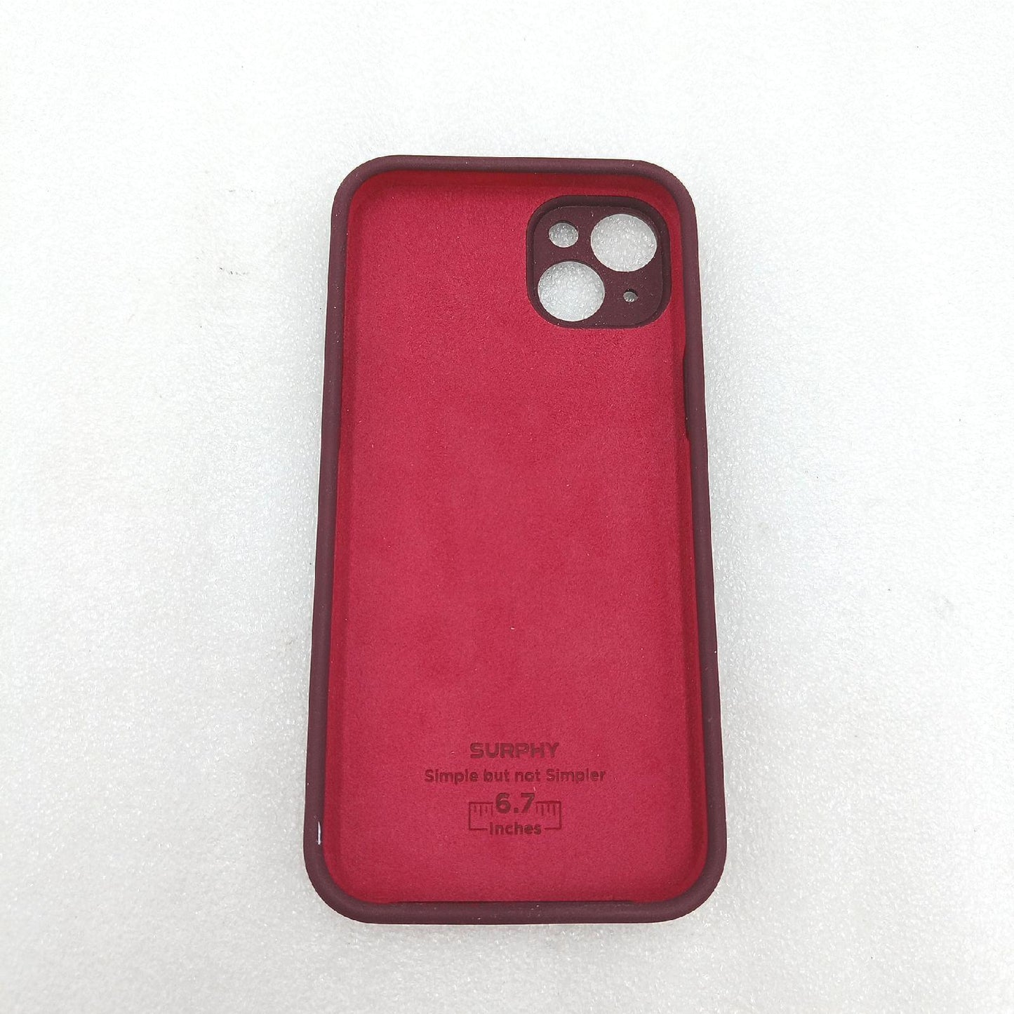SURPHY iPhone 14 Plus Silikonhülle Displayschutzfolie Schutzschale Hülle Rot Apple