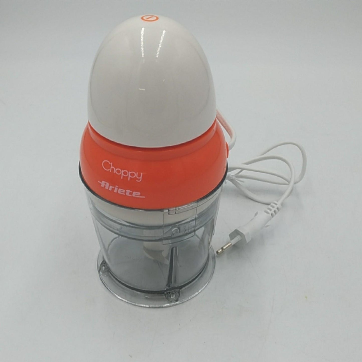 Ariete 1836 Choppy - Chopper mit Edelstahlklingen - startet durch Drücken des Deckels - 250 ml - 160 Watt - Orange
