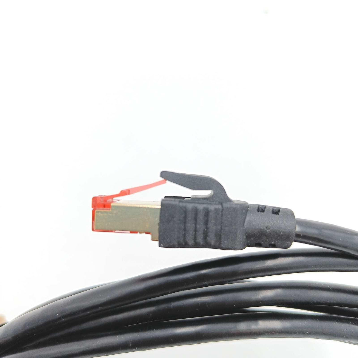 IBRA CAT8 Ethernet Gigabit LAN Netzwerkkabel RJ45 SSTP 40Gbps 2000Mhz - Round Black 3M  CAT8-Schwarz