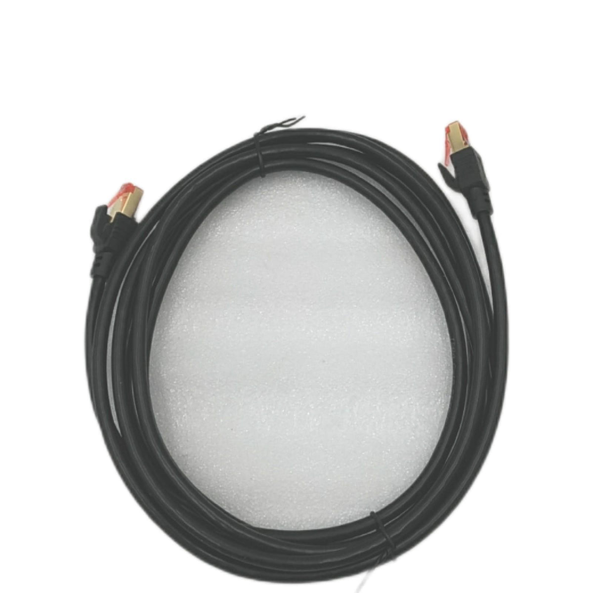 IBRA CAT8 Ethernet Gigabit LAN Netzwerkkabel RJ45 SSTP 40Gbps 2000Mhz - Round Black 3M  CAT8-Schwarz
