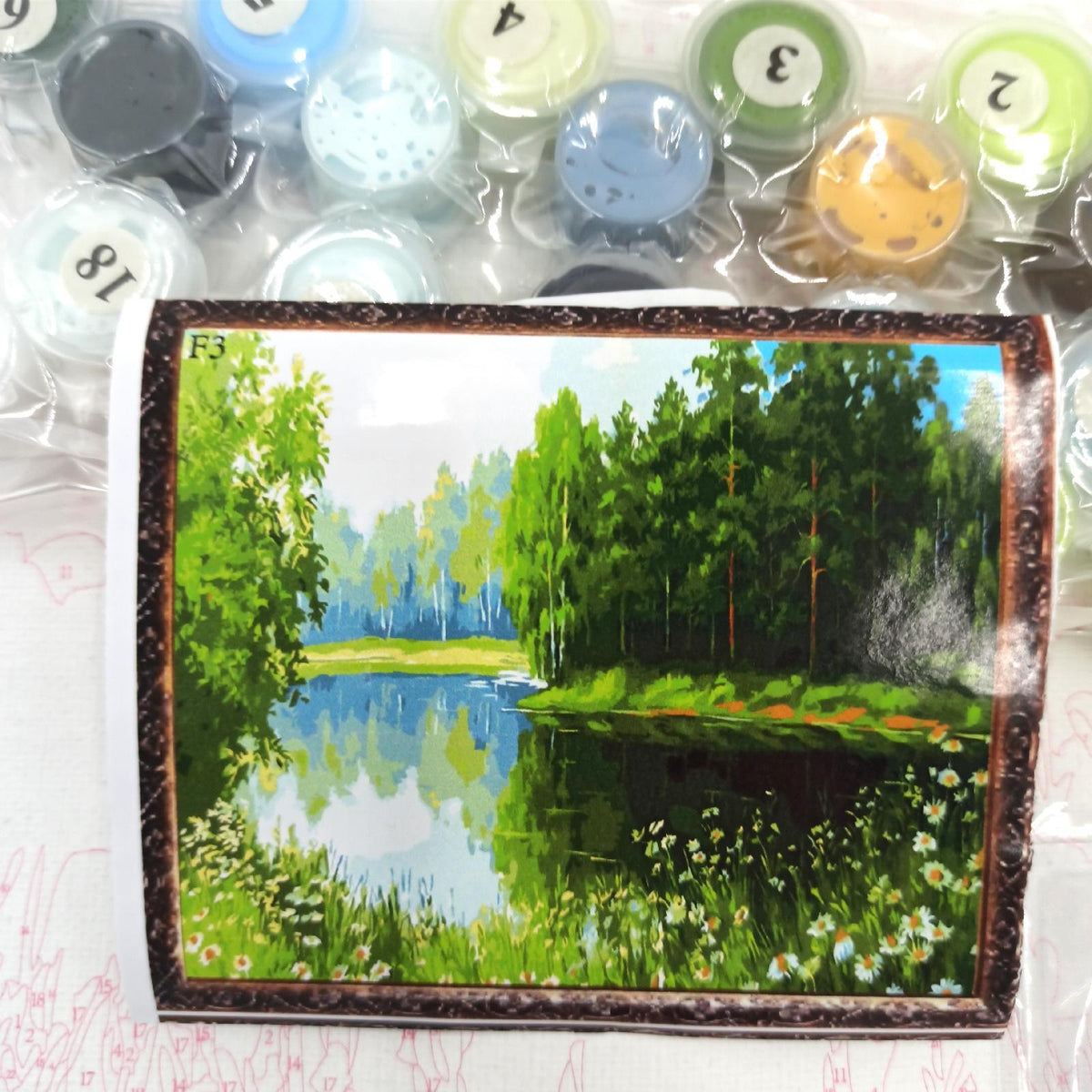Fuumuui Malen Nach Zahlen Erwachsene und Kinder Anfänger Gemälde inklusive Pinsel und Acrylfarben 40 x 50 cm - Landschaft  Frühling und Grün
