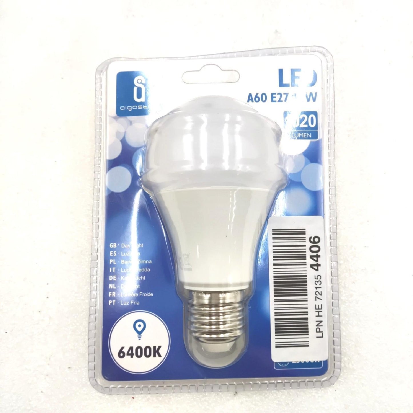 Aigostar Led Lampe E27 Kaltweiß 12W Leuchtmittel Licht 6500K 1170Lumen Abstrahlwinkel 280 Grad Tropfenform Birnen 5 Stück
