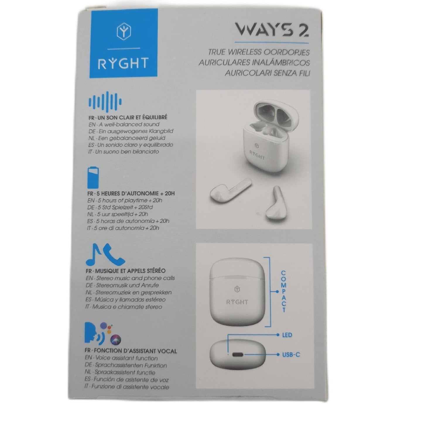 RYGHT Kopfhörer Wireless Audio Zubehör Ways 2 R483218 25 Stunden Spielzeit