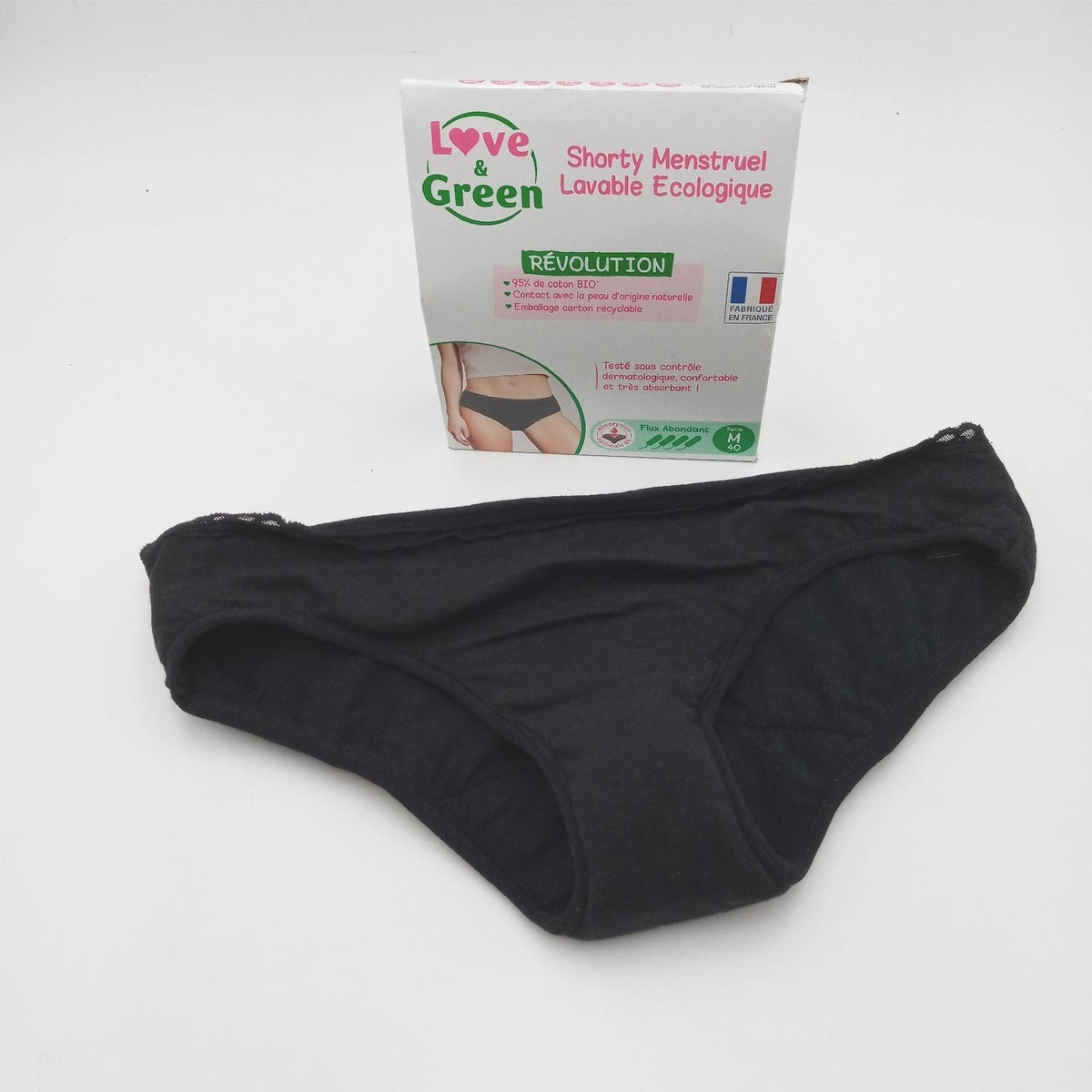 Love & Green LG Shorty Menstruationsshorty  waschbar  umweltfreundlich  Größe M