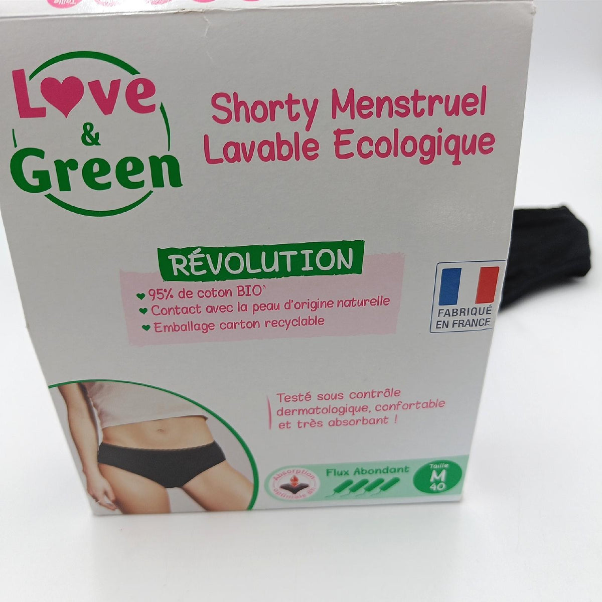 Love & Green LG Shorty Menstruationsshorty  waschbar  umweltfreundlich  Größe M