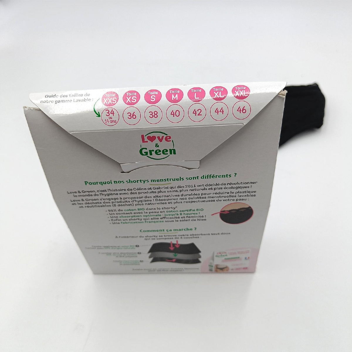 Love & Green LG Shorty Menstruationsshorty  waschbar  umweltfreundlich  Größe M