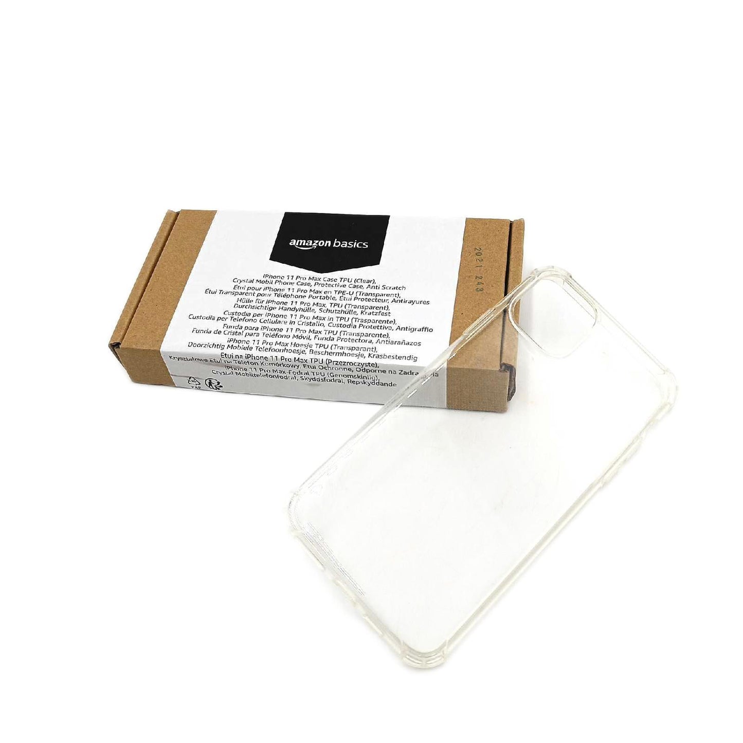 Amazon Basics Schutzhülle Smartphone Zubehör iPhone 11 Pro Max Transparent Kratzfest TPU