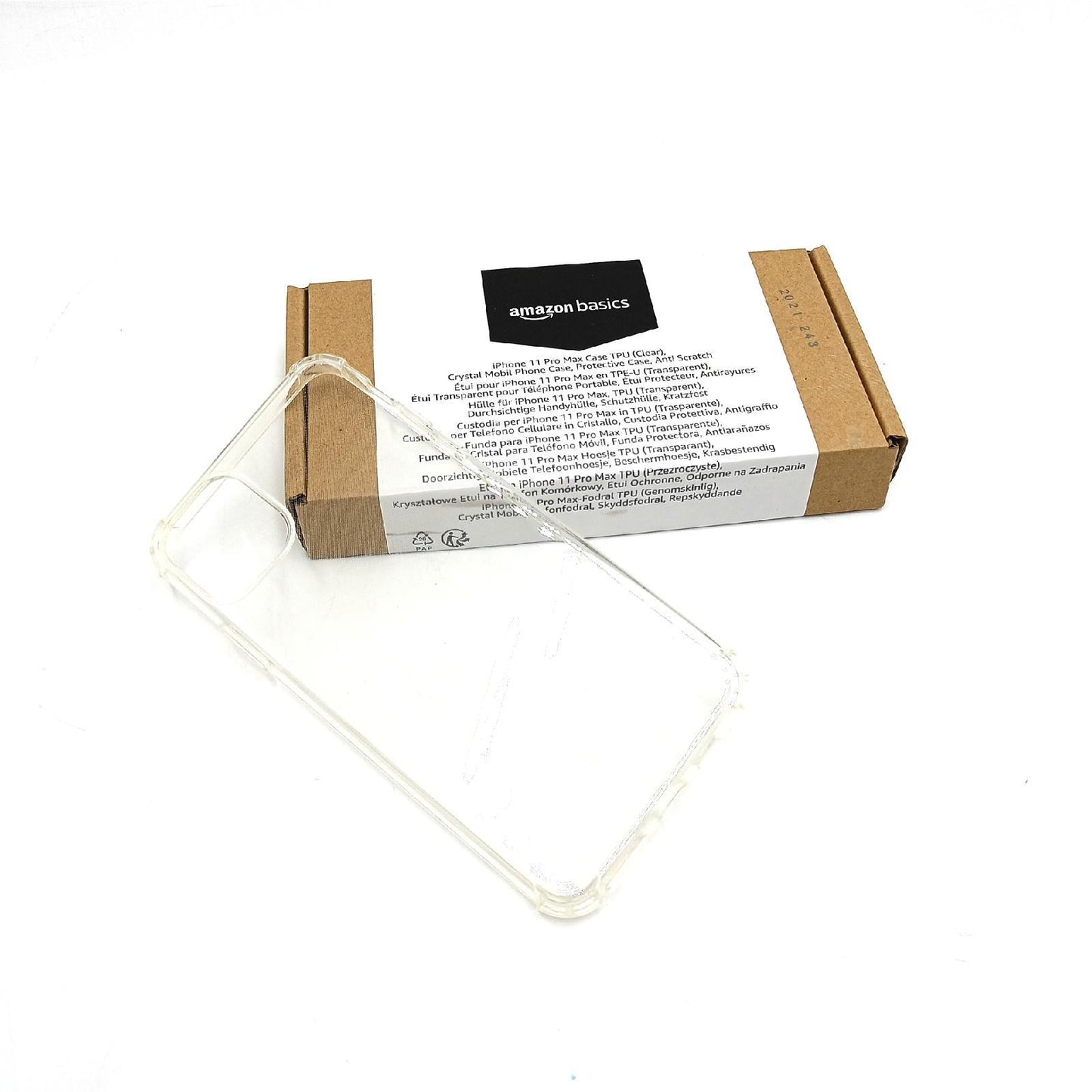 Amazon Basics Schutzhülle Smartphone Zubehör iPhone 11 Pro Max Transparent Kratzfest TPU