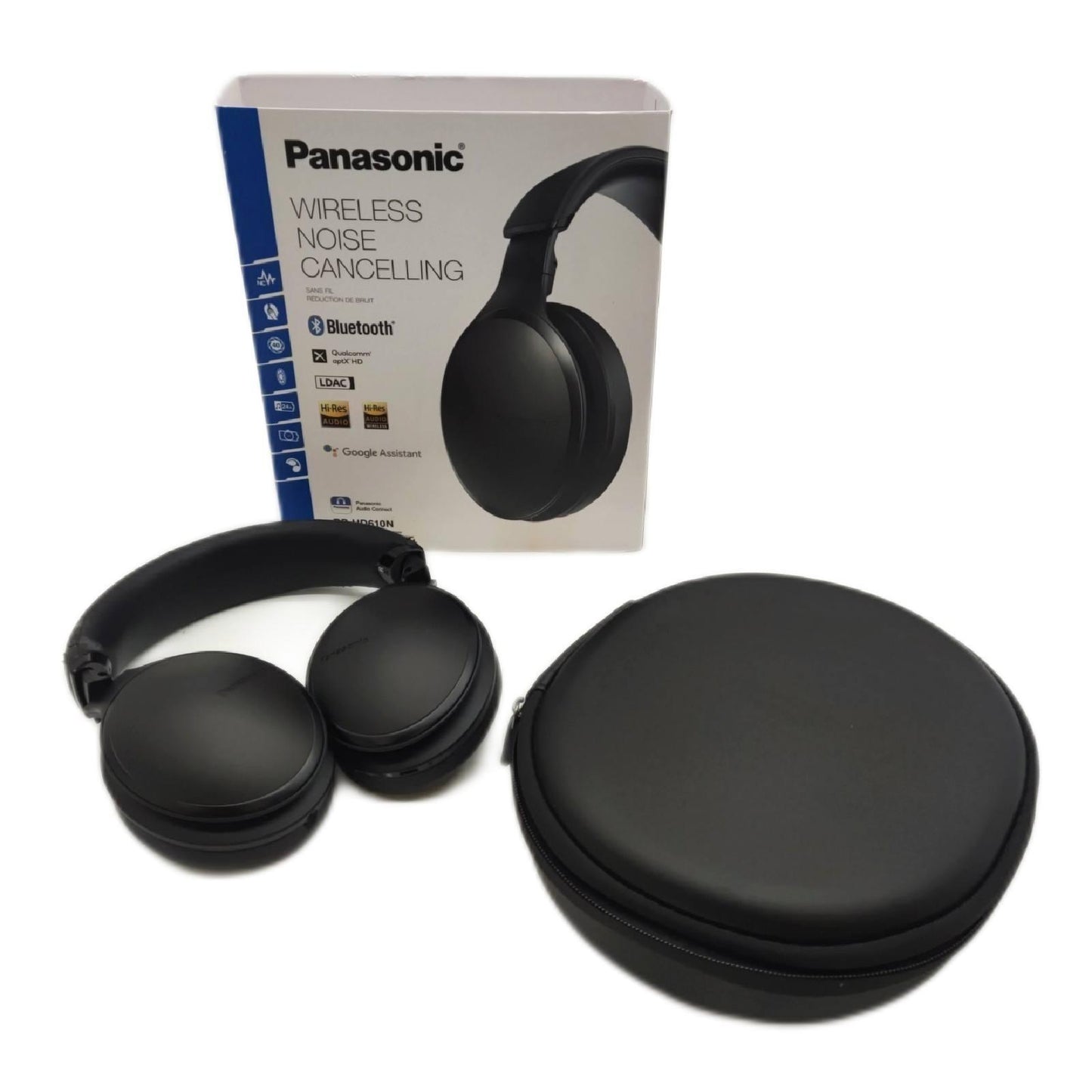 Panasonic Kopfhörer RP-HD610NE-K Active Noise Cancelling Bluetooth (Over-Ear, Sprachsteuerung, bis 24 h Akkulaufzeit) schwarz