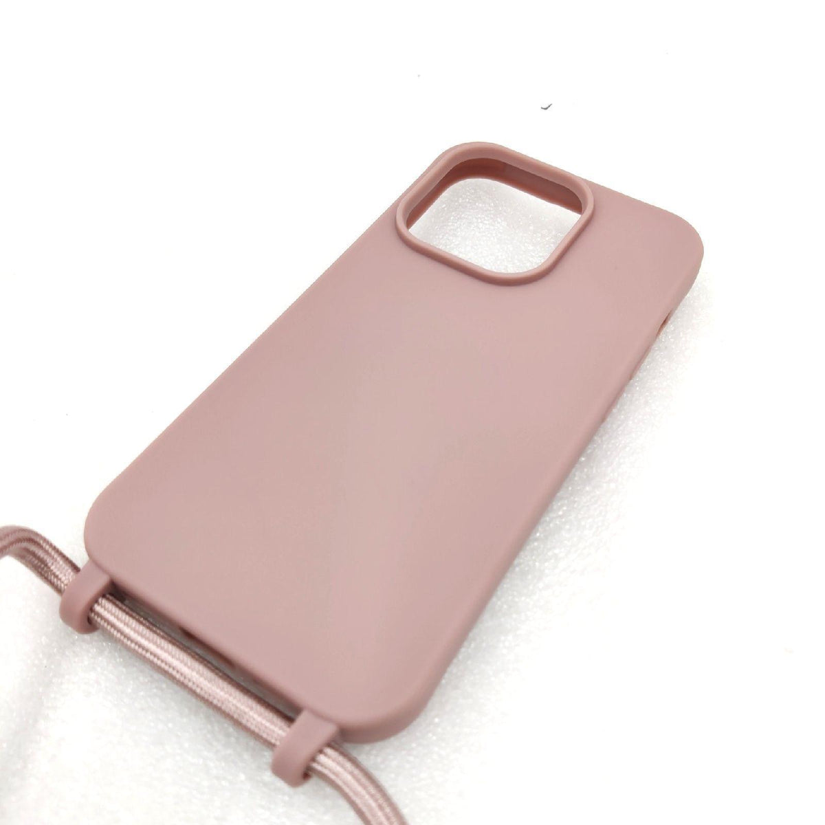 HFYiup Mevis Liquid Silikon Handykette Hülle für iPhone 14 Pro Verstellbarer Halskette Silikon Handyhülle-Lotus Farbe