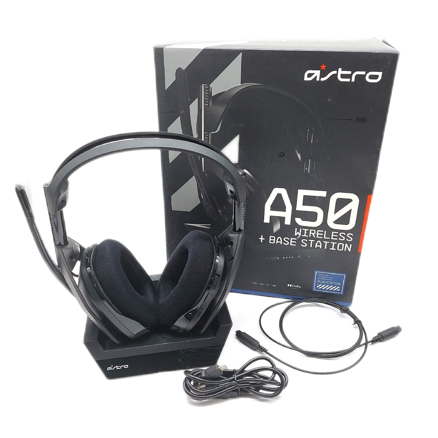 ASTRO Gaming A50 Wireless Headset Gaming Ladestation Generation Dolby Gaming Sound Stimme 24 GHz Verbindung PS5 HDMI Adapter erforderlich PS4 PC Mac Schwarz