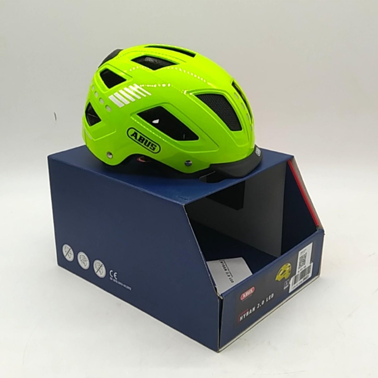 ABUS Fahrradhelm Helm Fahrradhelme Hyban 2 0 LED Sicherheit Licht Damen robuste Hart