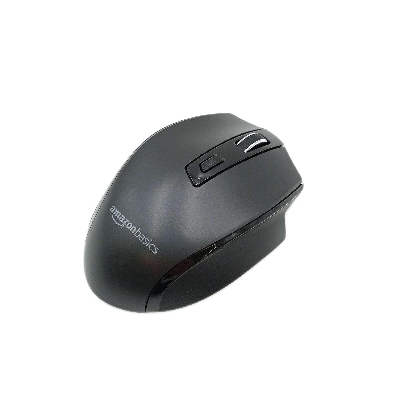 Amazon Basics Ergonomische kabellose USB Maus - DPI einstellbar - Schwarz
