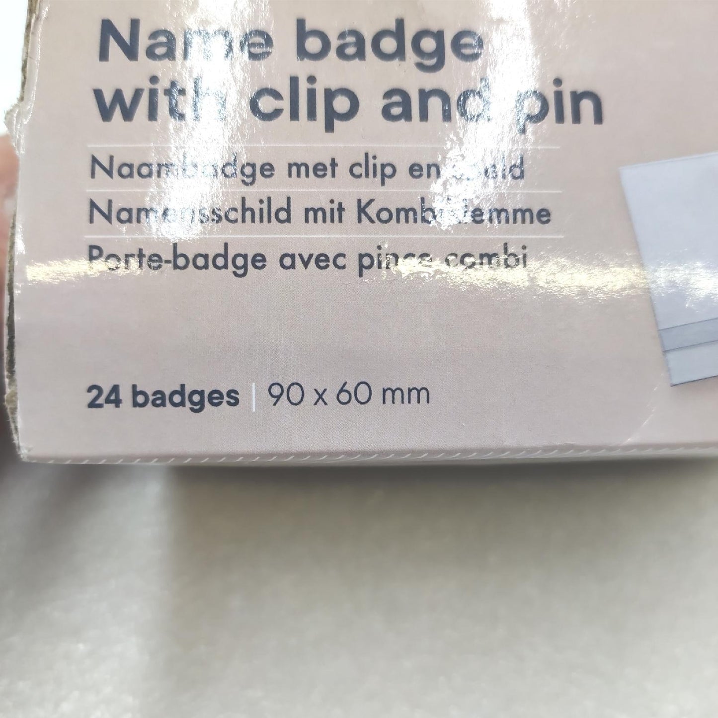 EUROPEL Namensschilder Bürobedarf EU 90x60 mm Hosentraeger Clip klar