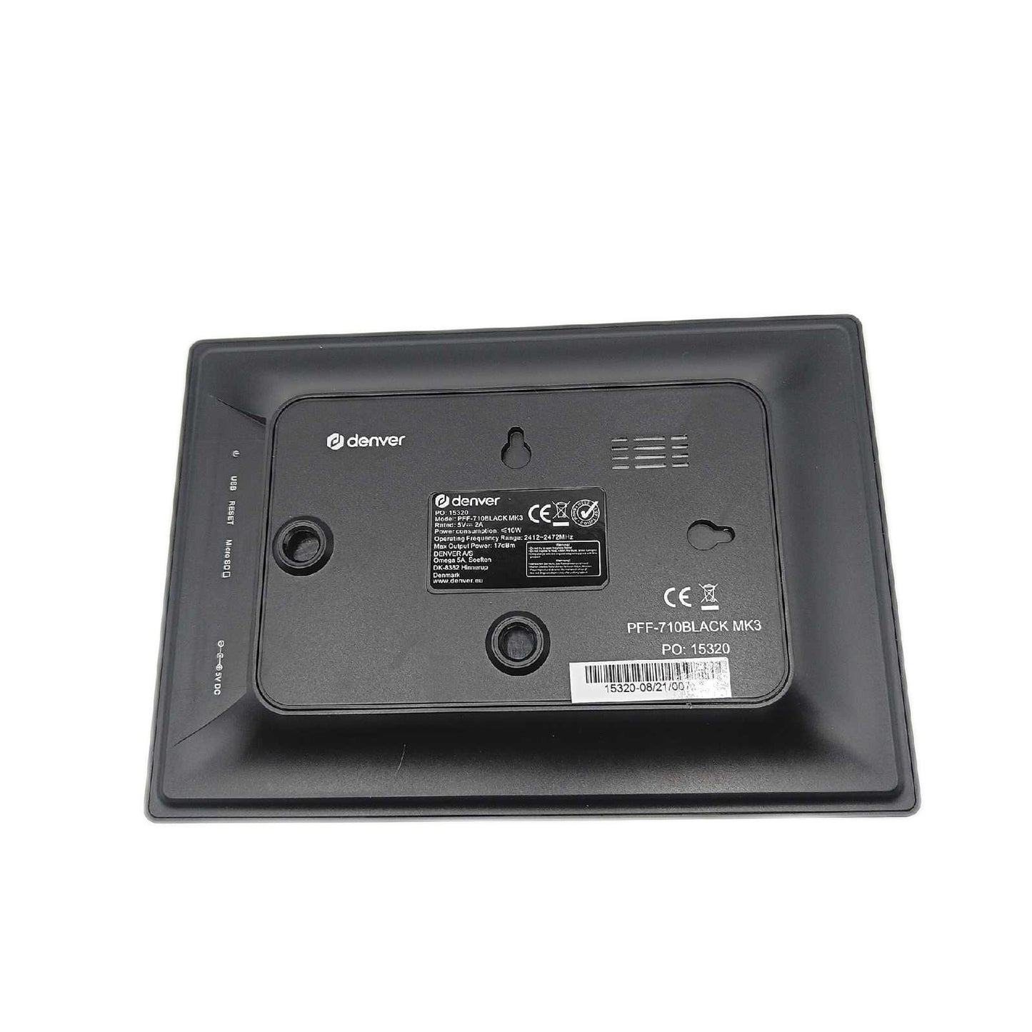 Denver Digitaler Bilderrahmen Schwarz PFF-710 Frameo 7 Zoll