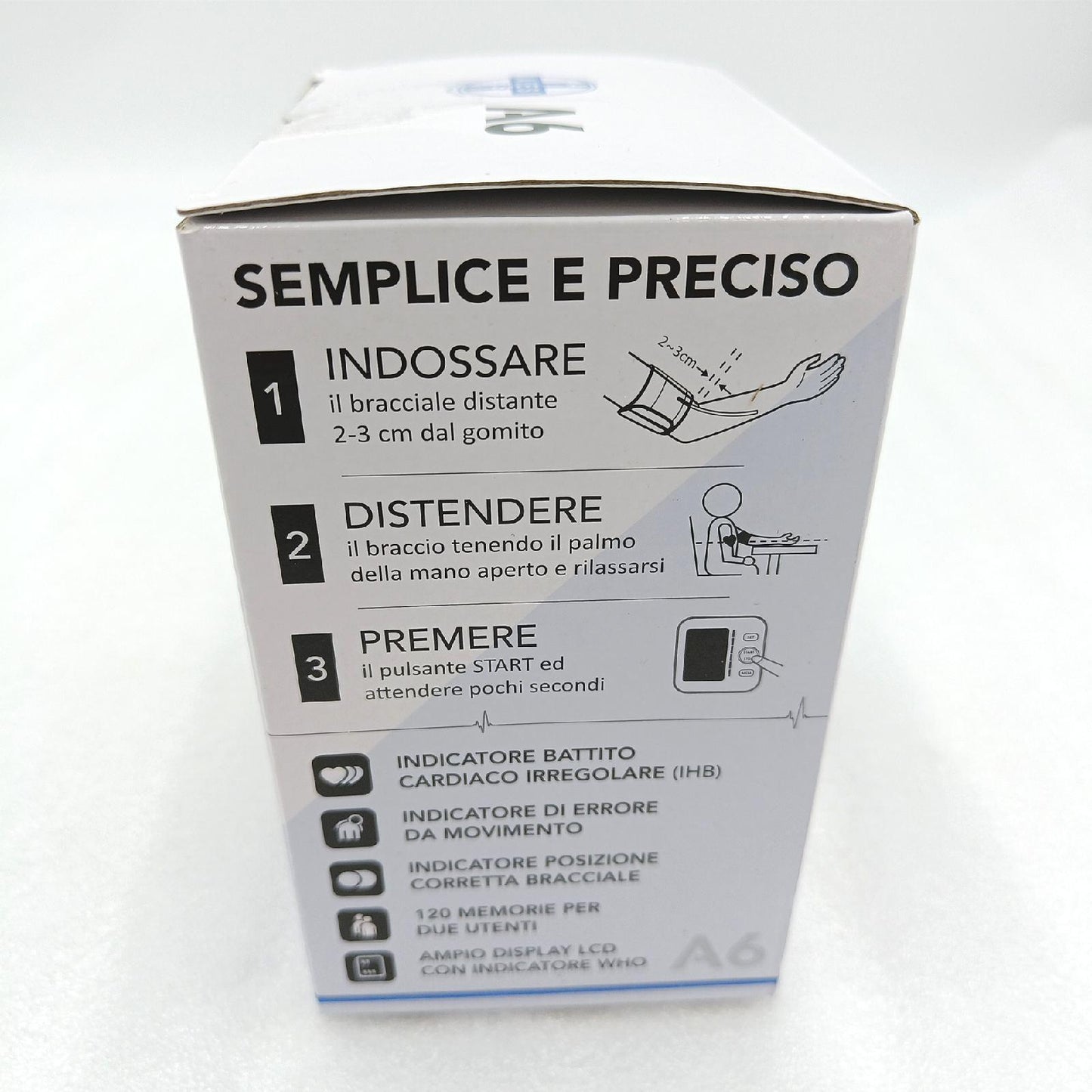 Aiesi® Oberarm Blutdruckmessgerät Automatisches Digitale Professionelles Für Erwachsene A6, 120 Erinnerungen, Netzwerkadapter Und Usb, 24 Monate --
