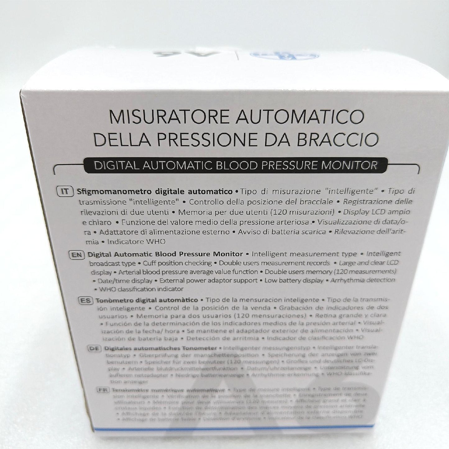 Aiesi® Oberarm Blutdruckmessgerät Automatisches Digitale Professionelles Für Erwachsene A6, 120 Erinnerungen, Netzwerkadapter Und Usb, 24 Monate --