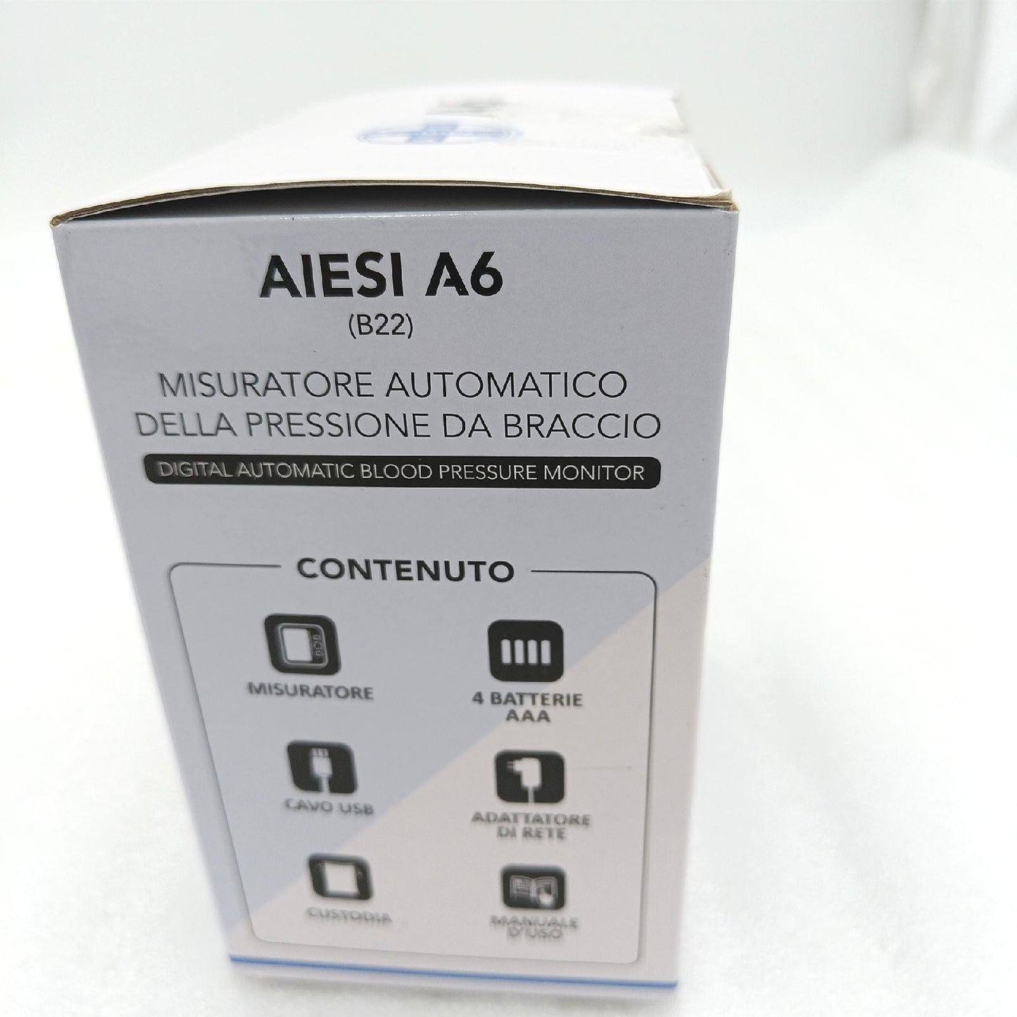 Aiesi® Oberarm Blutdruckmessgerät Automatisches Digitale Professionelles Für Erwachsene A6, 120 Erinnerungen, Netzwerkadapter Und Usb, 24 Monate --