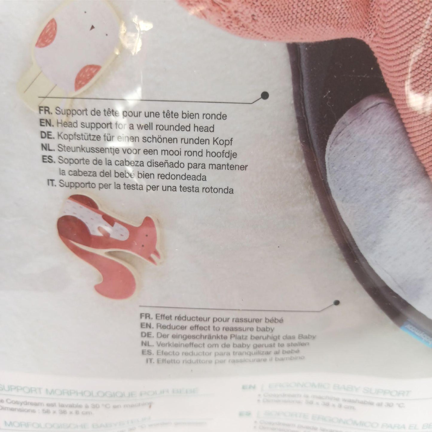 Babymoov Babystütze Kinderzimmer Hocker Cosydream Smokey Komfort und Sicherheit für Babys