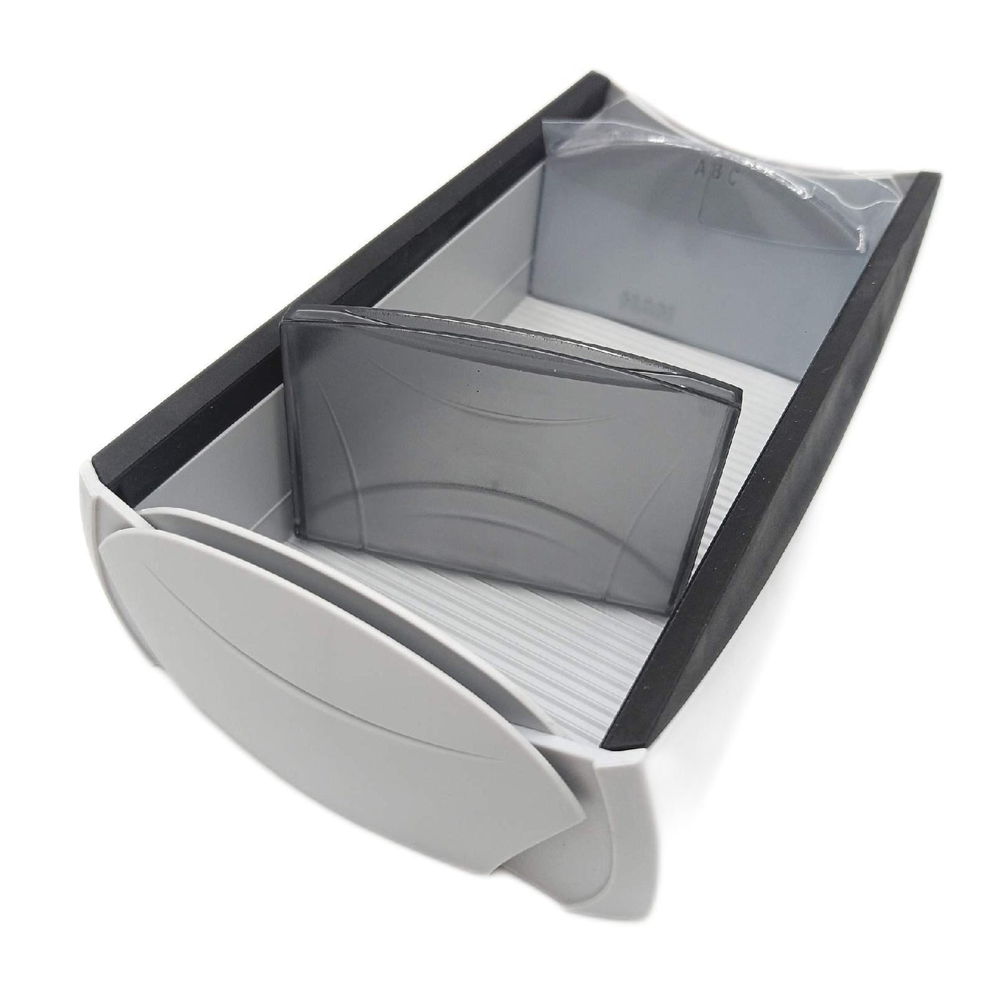 HAN Visitenkartenbox VIP modernes Design Deckel 500 Karten Schwarz praktisch