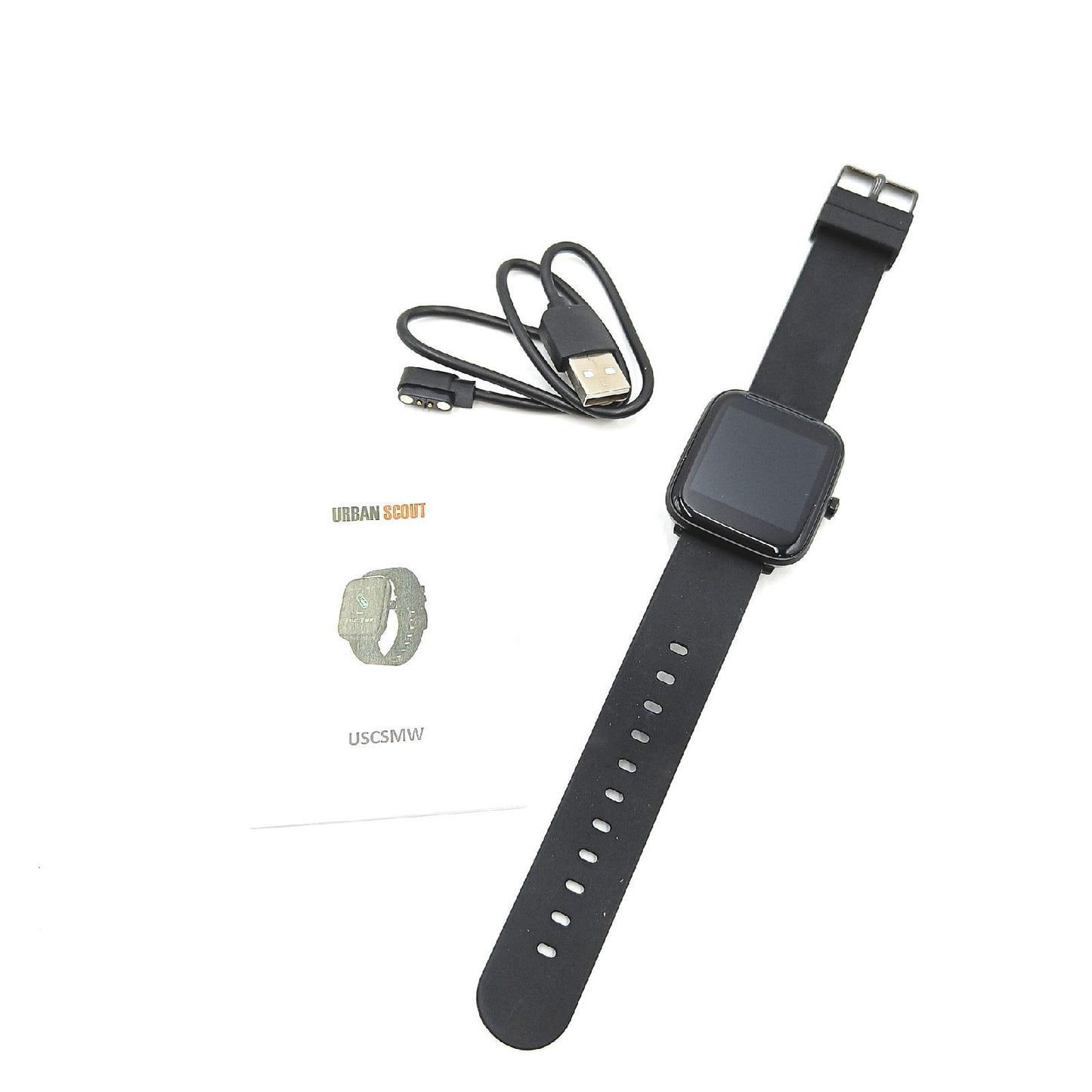 Quick Media Smartwatch, Urban Scout mit Gesundheitsfunktion, 24 H, Thermometer, Herzfrequenz, tägliche Aktivitätstracker, Schlafqualität, wasserdicht IP68.