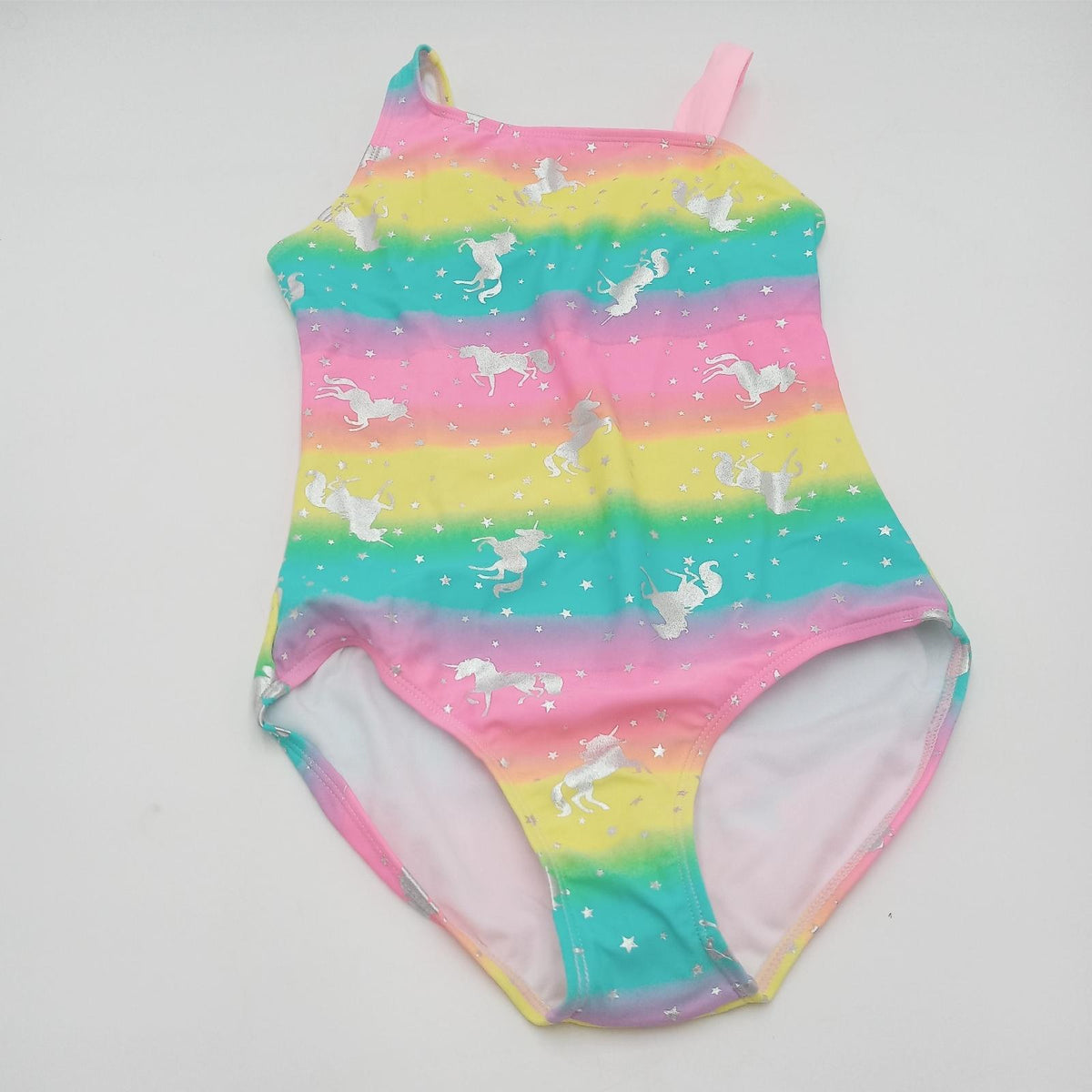 iDrawl One Piece Bademode Mädchen Badeanzug Mehrfarbig Einhorn Sommer Beachwear UPF 50+ 9-10 Jahre