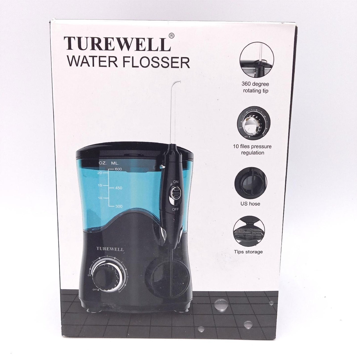 TUREWELL Hydropulsator Dental Jet mit 8 Multifunktionsdüsen Kapazität© von Oral (31,99)