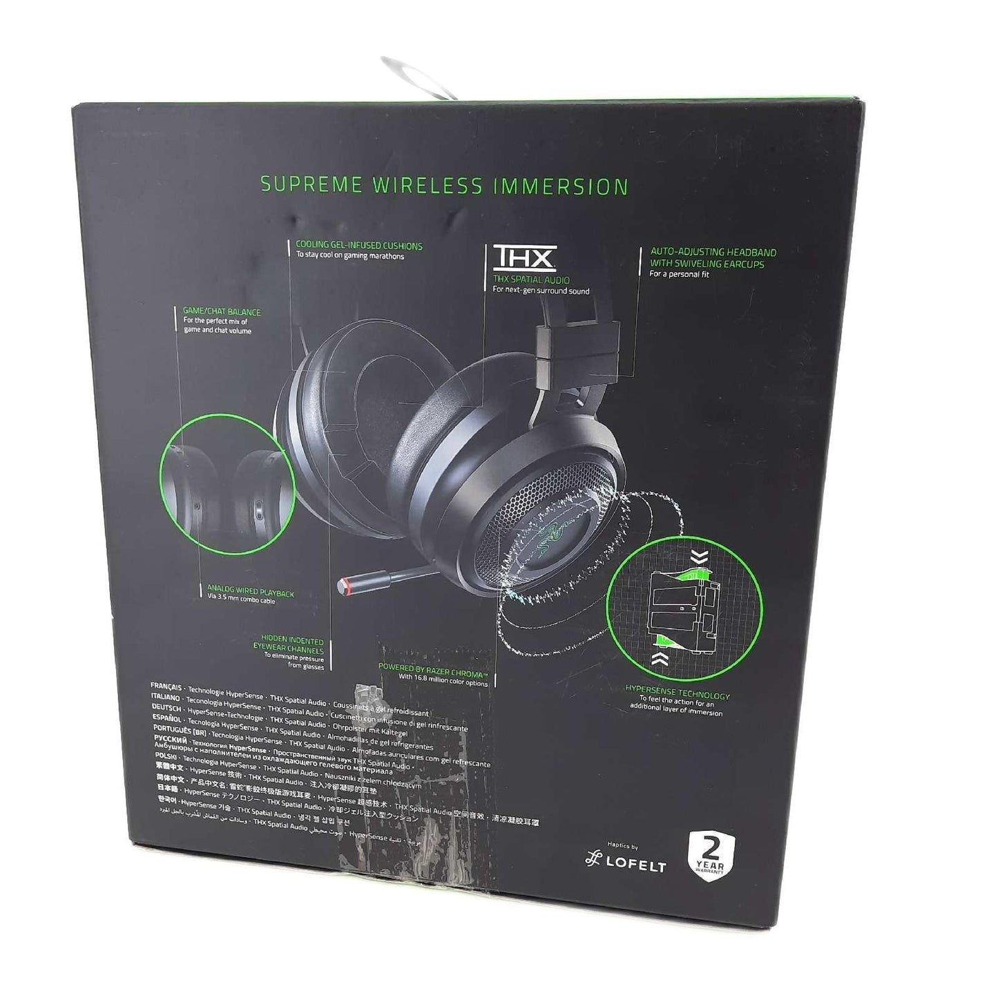 Razer Nari Ultimate Gaming Headset THX Raum Audio Ohrpolster fehlen