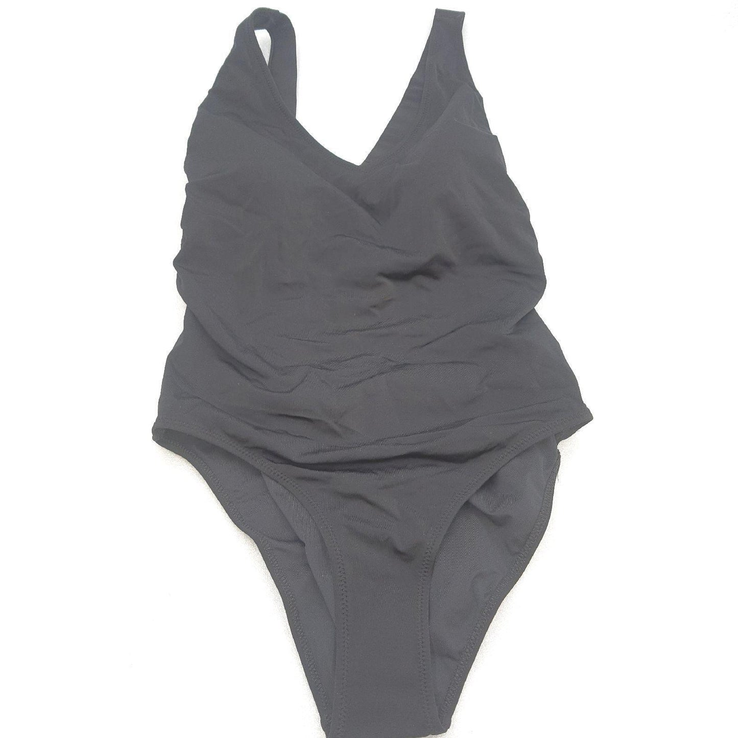 TRENDYOL Damen Bikini Schwarz Unifarben Schwimmbekleidung Swimwear Figurformend