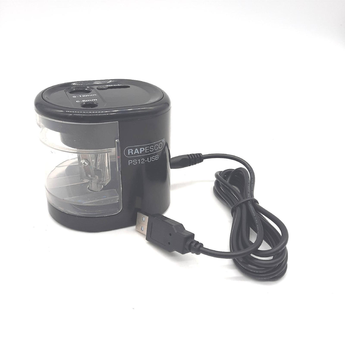 Rapesco 1448 PS12-USB Zwei-Loch-Batteriebetriebener elektrischer Bleistiftspitzer oder (15,00)